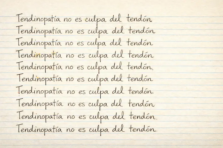 Tendinopatías – El problema no es el tendón
